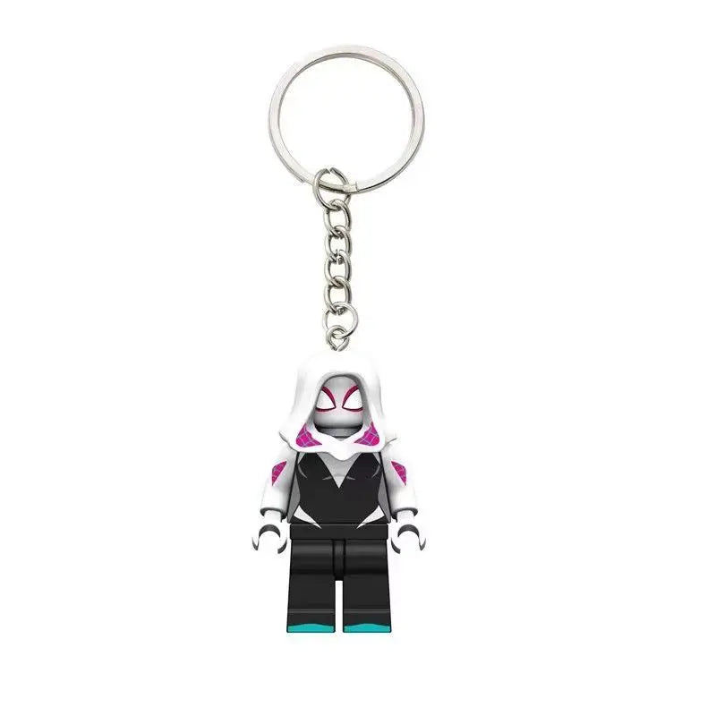 Marvel Spider-Man Keychain Creative Cartoon Character School Bag Pendant Kawaii Gift Toy Cute Keychain Jewelry Desktop Ornament