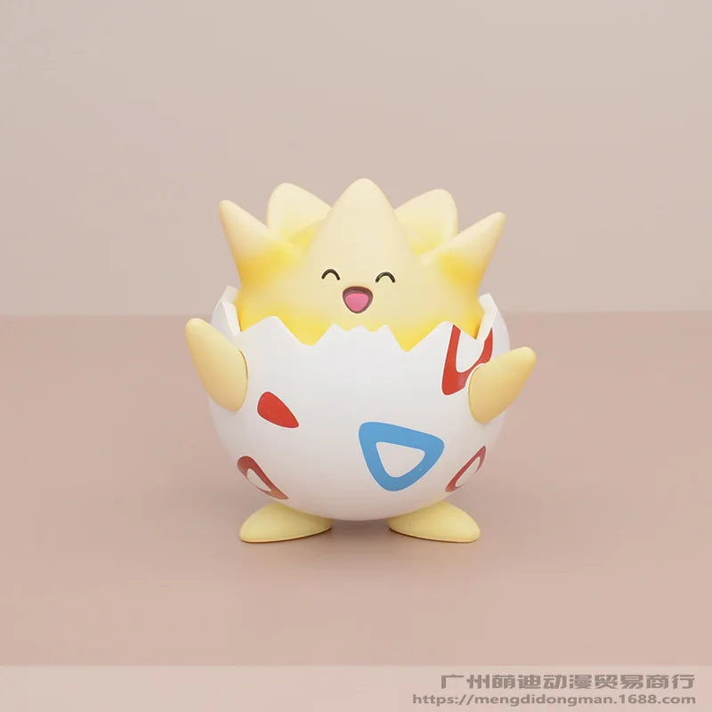Kawaii Pokemon Happy Togepi Anime Figure Car Desktop Ornament Cute Model Doll Boys And Girls Toys Surprise Gift Collectible