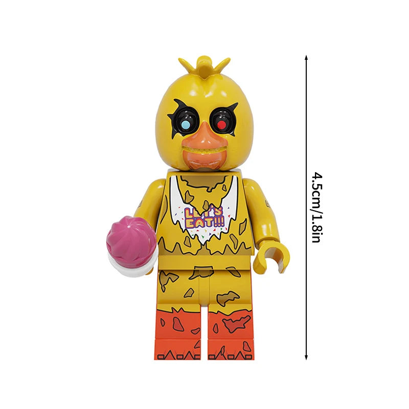 Mini Bricks Bonnie Ornament Building Block Games Figure Chica Foxy Bear Freddy Fazbear Toy Accessories Party Gifts