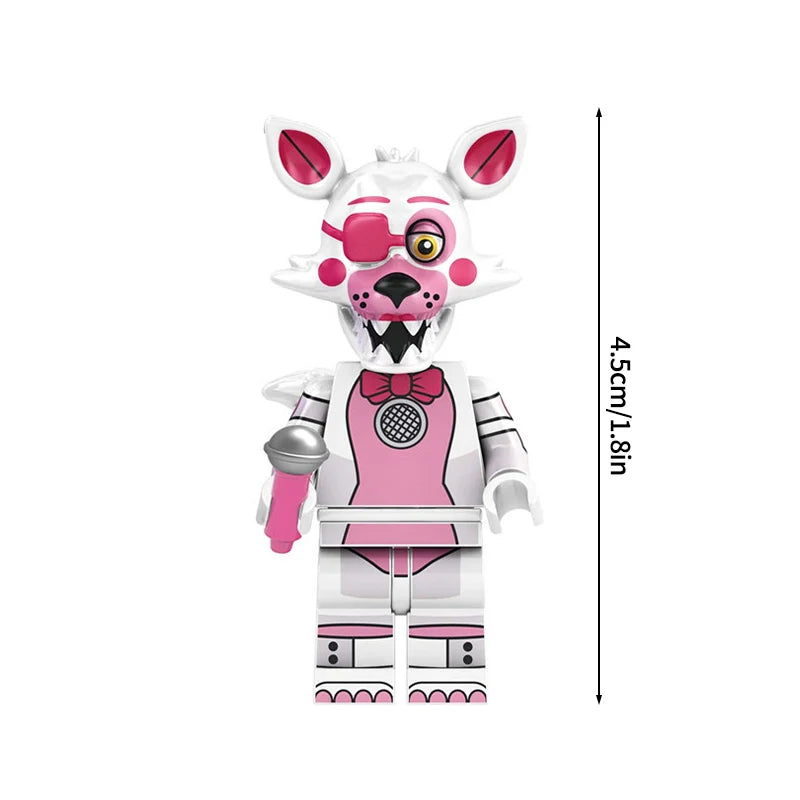 Mini Bricks Bonnie Ornament Building Block Games Figure Chica Foxy Bear Freddy Fazbear Toy Accessories Party Gifts