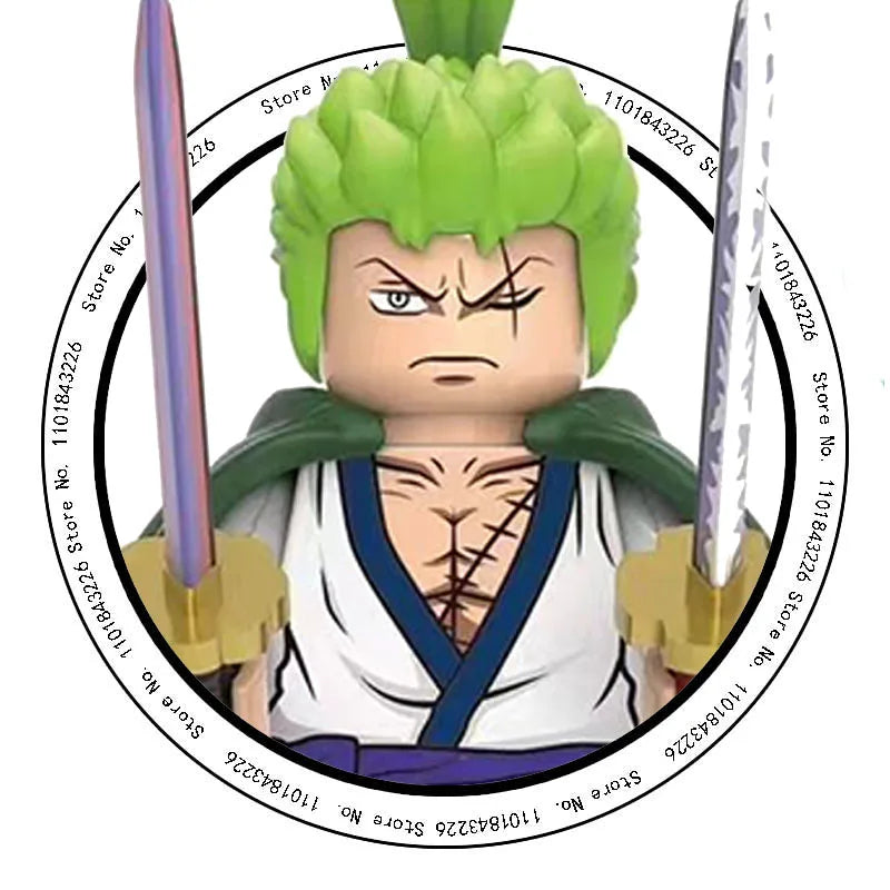 ONE PIECE Luffy  Zoro Nami Sanji Chopper Bloques de construcción Mini Figuras de acción Accesorios Regalos de Halloween y Navidad para niños
