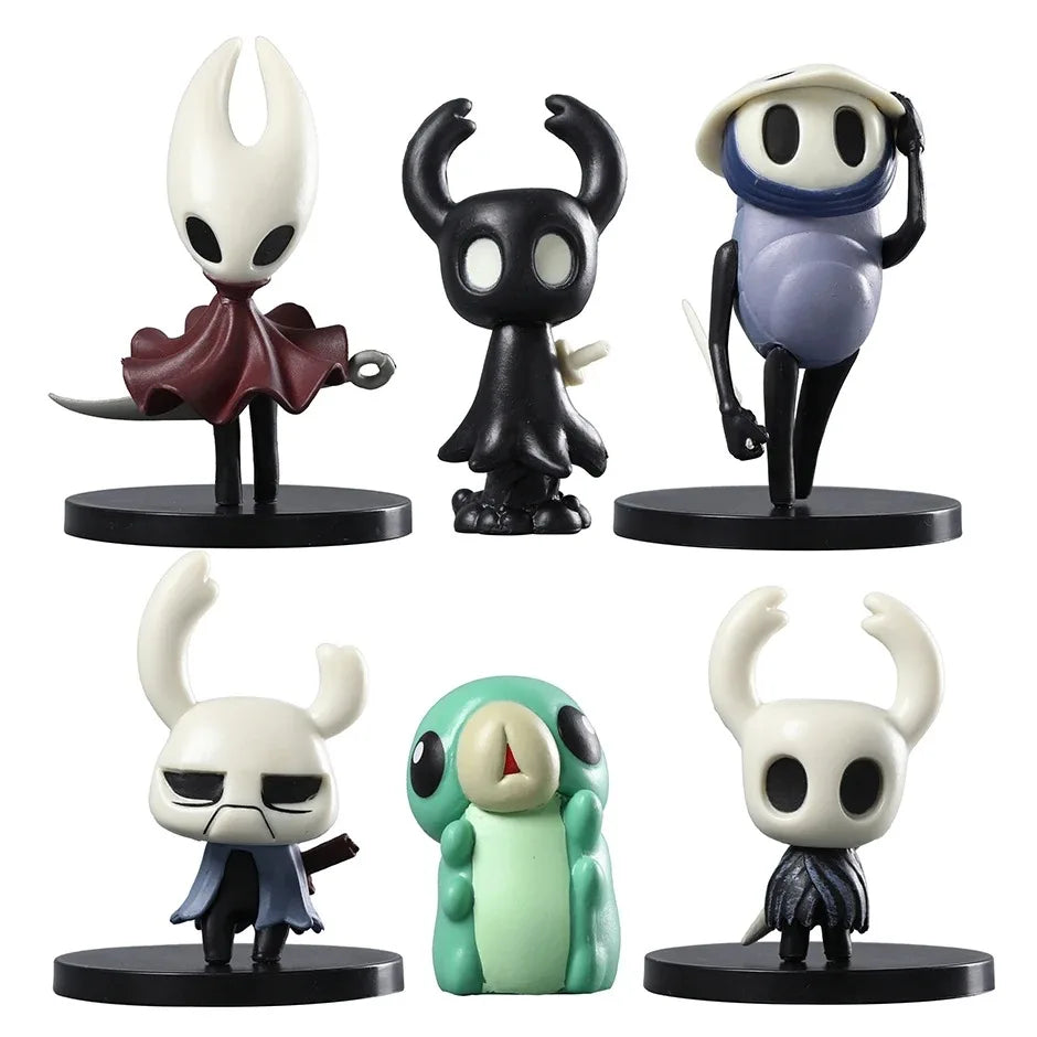 3pcs/6pcs Hollow Knight Silk Song Knight Hornet Grub Zote Quirrel Shade Cornifer Myla PVC Figure Model Ornament Toy Collection G