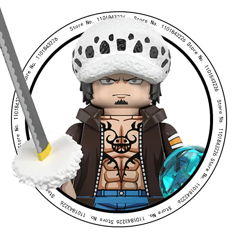 ONE PIECE Luffy  Zoro Nami Sanji Chopper Bloques de construcción Mini Figuras de acción Accesorios Regalos de Halloween y Navidad para niños