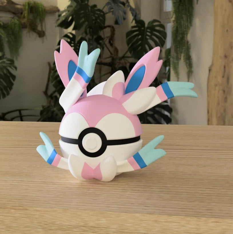 3D Printed Poké Ball Pokemon Form Sphere Figures Model Statue Desktop Ornament Model Trendy Toy Surprise Gift Collectible