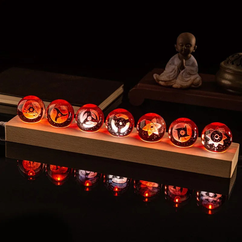Anime Naruto Writing Eye Crystal Ball Set Creative Desktop Decoration Practical Souvenir Gift for Boyfriend Graduation Gifts