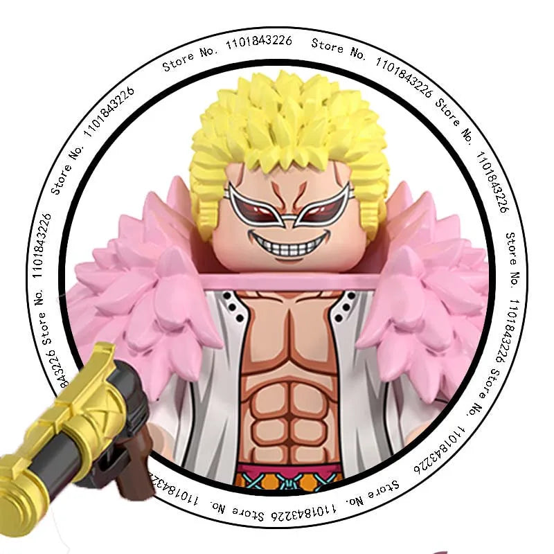 ONE PIECE Luffy  Zoro Nami Sanji Chopper Bloques de construcción Mini Figuras de acción Accesorios Regalos de Halloween y Navidad para niños