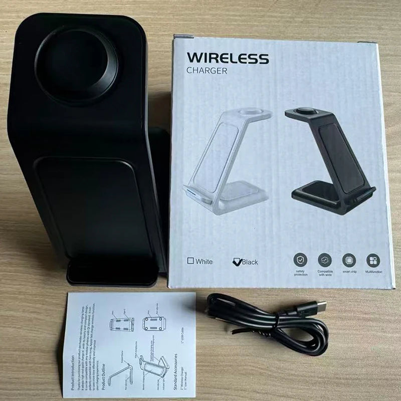 Desktop Universal Wireless Charger 2025 Innovative Products 3 in 1 Wireless Charger 30W Fast Charger for iPhone