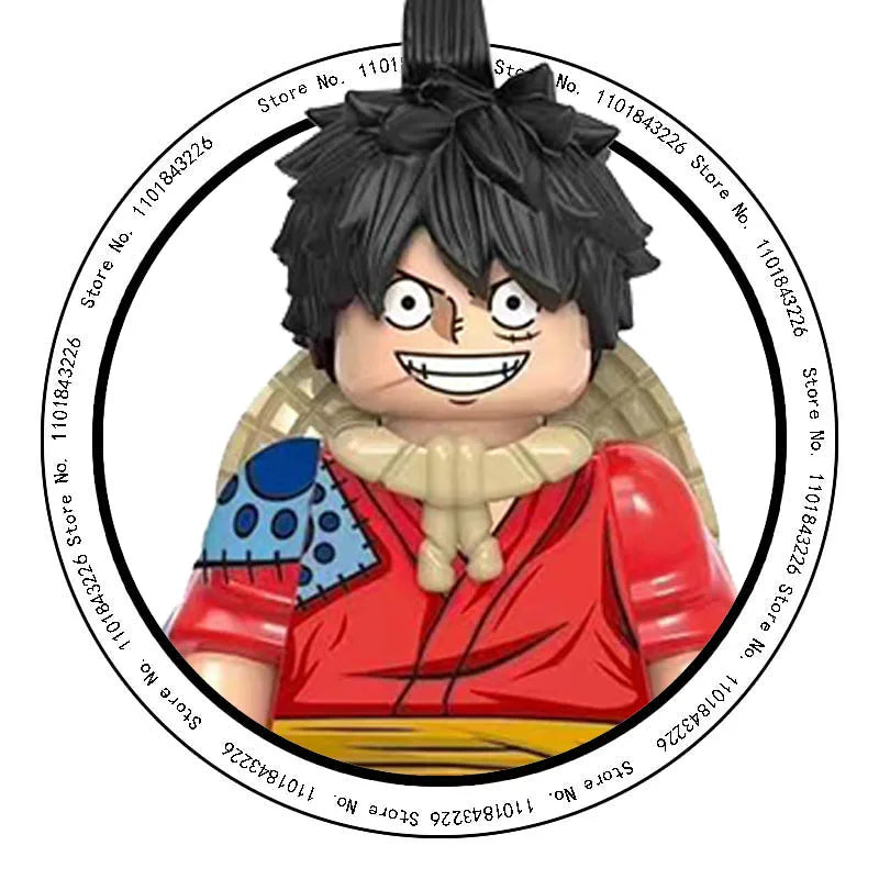 ONE PIECE Luffy  Zoro Nami Sanji Chopper Bloques de construcción Mini Figuras de acción Accesorios Regalos de Halloween y Navidad para niños