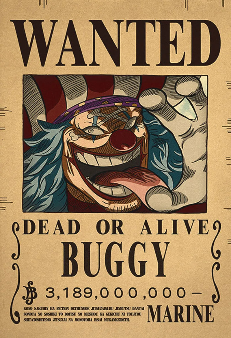 One Piece Luffy Gear 5 Nika Billion Bounty Wanted Posters Four Emperors Anime Action Figures Vintage Wall Decoration Poster Toys