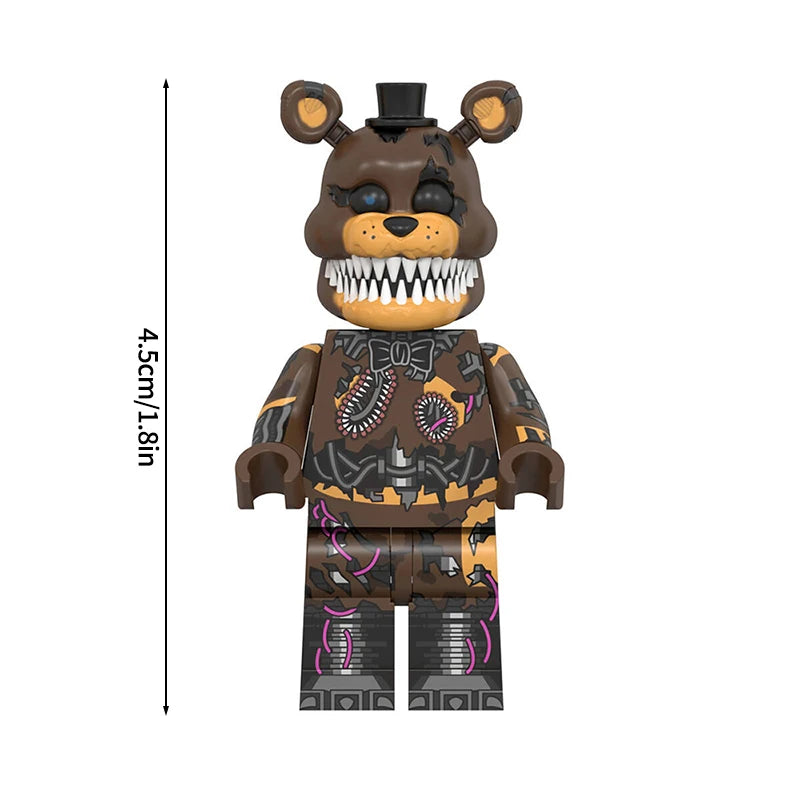 Mini Bricks Bonnie Ornament Building Block Games Figure Chica Foxy Bear Freddy Fazbear Toy Accessories Party Gifts