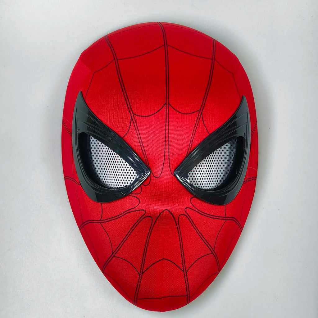Breathable Spider Man Headset with chin, operable blink, touch, glowing mask, Miles Halloween cosplay, boys' headgear toy