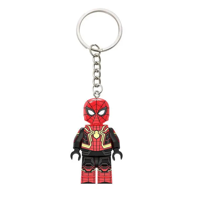 Marvel Spider-Man Keychain Creative Cartoon Character School Bag Pendant Kawaii Gift Toy Cute Keychain Jewelry Desktop Ornament