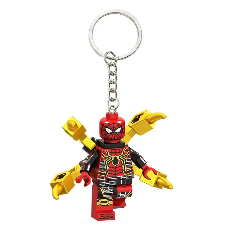 Marvel Spider-Man Keychain Creative Cartoon Character School Bag Pendant Kawaii Gift Toy Cute Keychain Jewelry Desktop Ornament