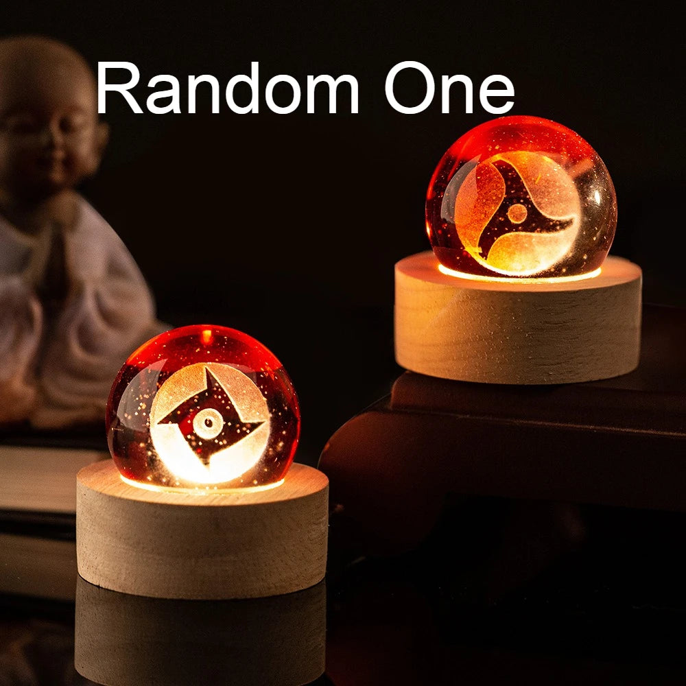 Anime Naruto Writing Eye Crystal Ball Set Creative Desktop Decoration Practical Souvenir Gift for Boyfriend Graduation Gifts