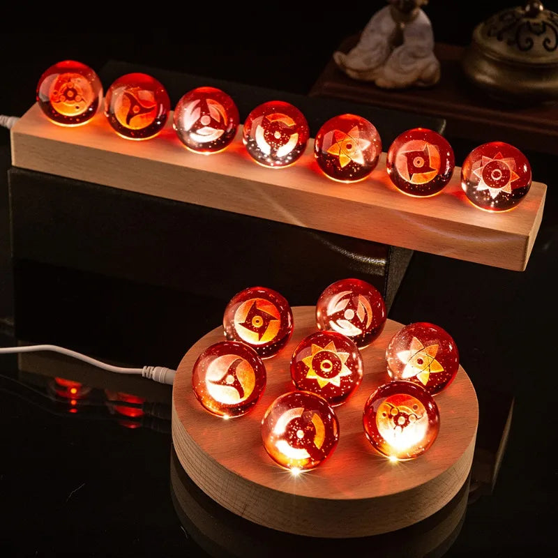 Anime Naruto Writing Eye Crystal Ball Set Creative Desktop Decoration Practical Souvenir Gift for Boyfriend Graduation Gifts
